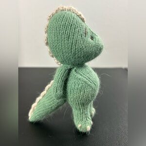 5” Pastel Green Mini Crocheted Dinosaur